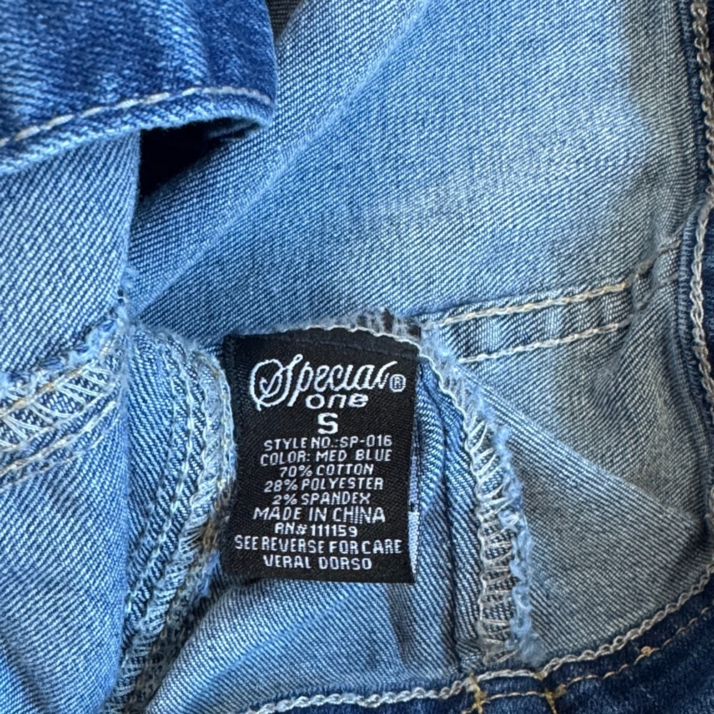 Special One Classic Blue Distressed Denim Jacket Size Small - Picture 4 of 10